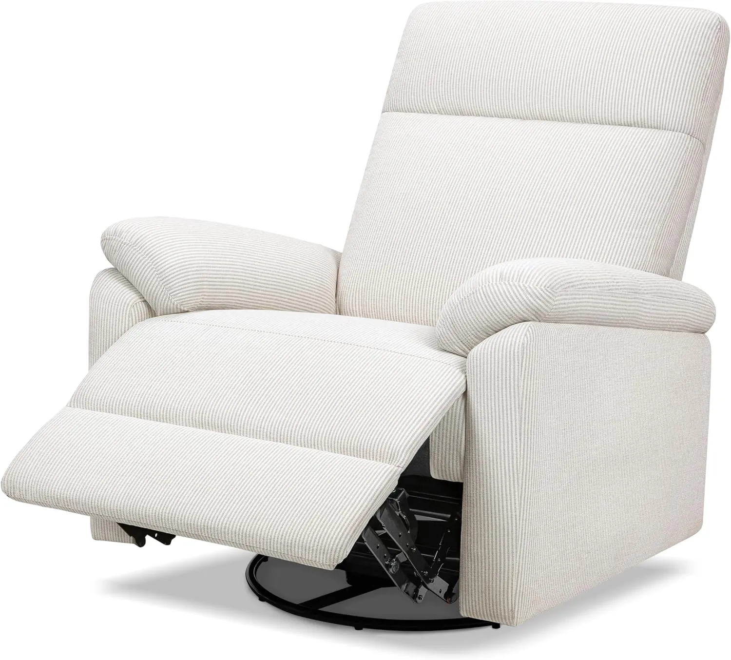 DaVinci Suzy Glider Recliner Nursery Chair - Versatile Glider Rocking Chair for Nursery and Living Room - GREENGUARD Gold, FSC & Certi-PUR US Certified - 360° Swivel Rocker Recliner - Fog Chatham