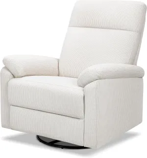 DaVinci Suzy Glider Recliner Nursery Chair - Versatile Glider Rocking Chair for Nursery and Living Room - GREENGUARD Gold, FSC & Certi-PUR US Certified - 360° Swivel Rocker Recliner - Fog Chatham