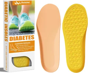 Diabetic Insoles for Men & Women-Soft Therapeutic Insoles,Suitable for Foot Cushioning, Reducing Friction, and All-Day Comfort Best Shoe Inserts for Neuropathy，Comfort Memory Foam Insoles-S
