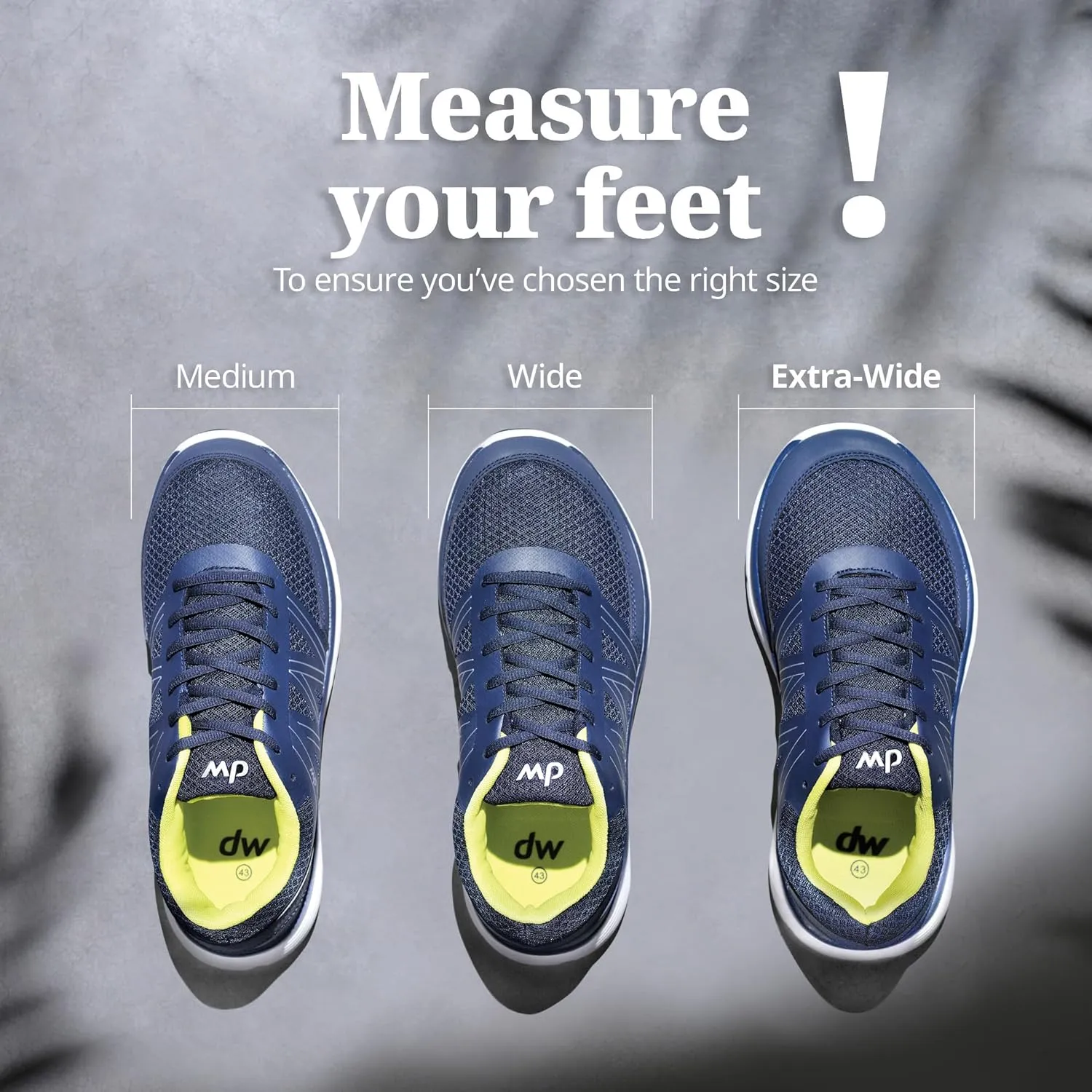 diawin Wide Shoes for Men – Wide Toe Box, Smooth Interior, Breathable Design, Extra Depth – Perfect for Hallux, Sensitive, Swollen, or Diabetic Feet, Lightweight Shoes