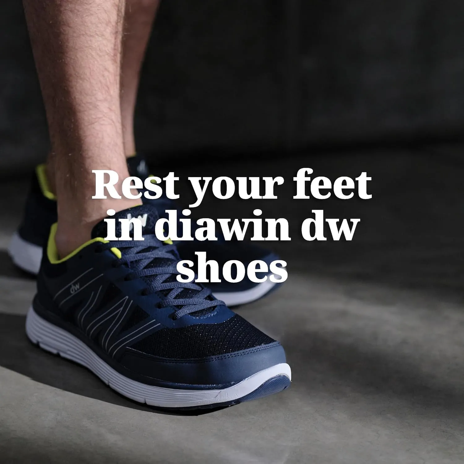 diawin Wide Shoes for Men – Wide Toe Box, Smooth Interior, Breathable Design, Extra Depth – Perfect for Hallux, Sensitive, Swollen, or Diabetic Feet, Lightweight Shoes