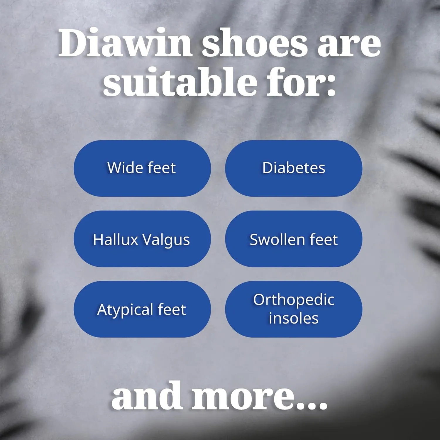 diawin Wide Shoes for Men – Wide Toe Box, Smooth Interior, Breathable Design, Extra Depth – Perfect for Hallux, Sensitive, Swollen, or Diabetic Feet, Lightweight Shoes