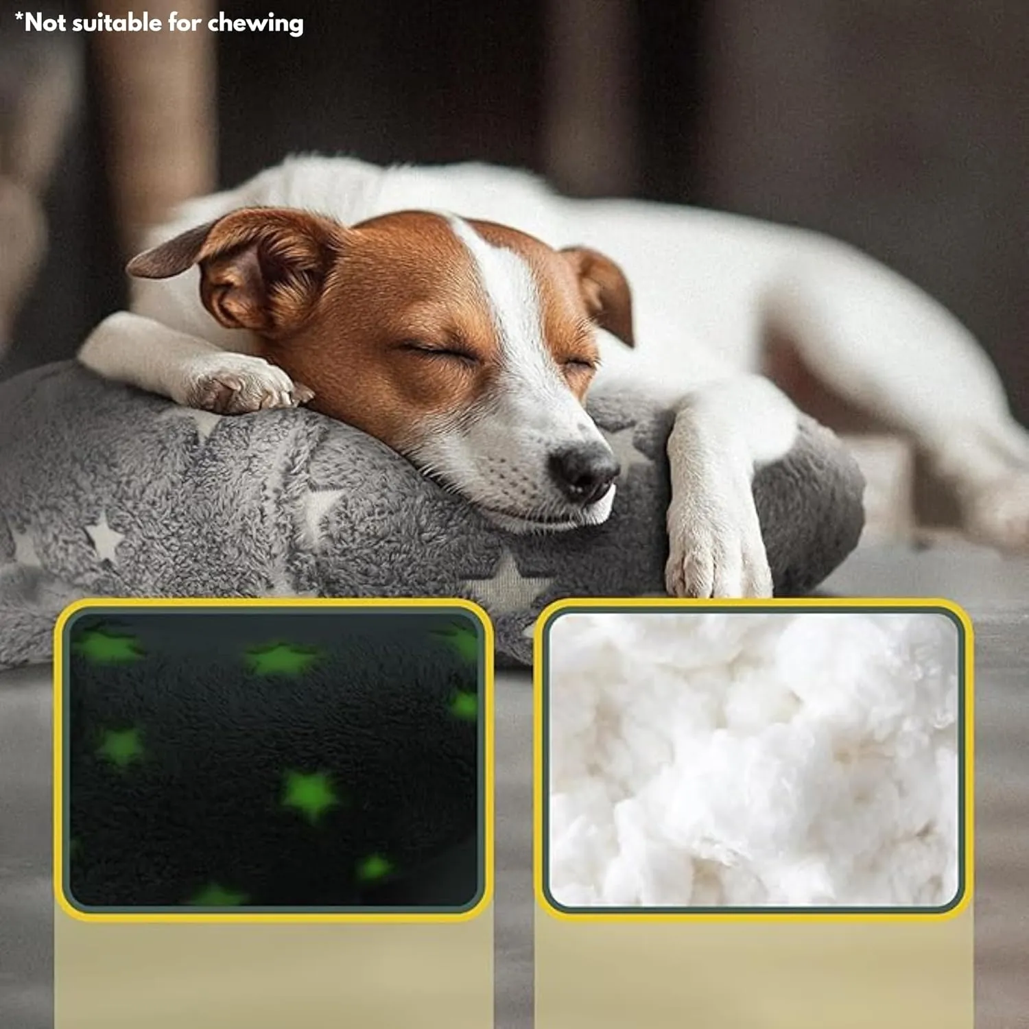 Dog Calming Pillow, Glow in The Dark Dog Put Head on, Soft Question Mark Pillows for Dogs, Kids, Adults, Washable Dog Bed Pillow, Cozy Dog Body Pillow (L Gray)