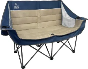 Double Wide Padded Camping Chair Sofa - Extra Large Folding Loveseat for Outdoor Adventures - Durable and Comfortable for Big Campers