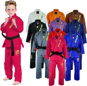 Dragon Brazilian Jiu Jitsu Gi for Kids – Ultra-Light, Preshrunk Youth Grappling Uniform with Free Belt & Bag
