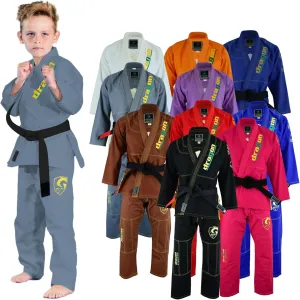 Dragon Brazilian Jiu Jitsu Gi for Kids – Ultra-Light, Preshrunk Youth Grappling Uniform with Free Belt & Bag