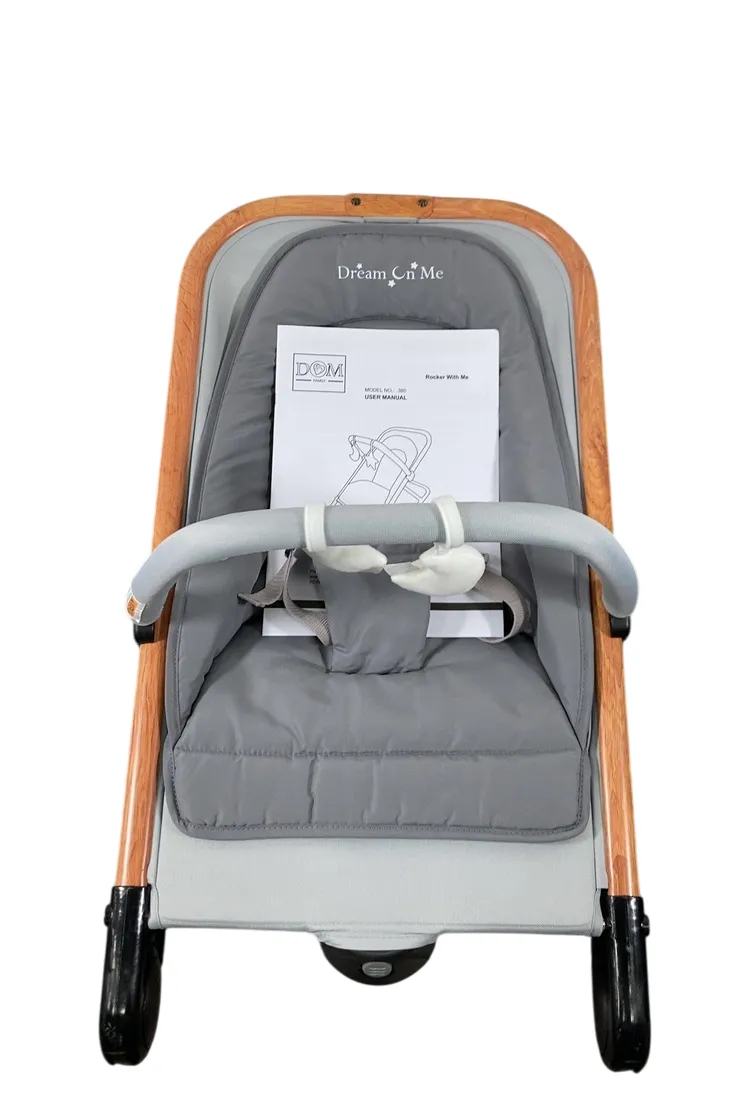 Dream On Me Rock with me 2-in-1 Rocker and Stationary Seat, Grey