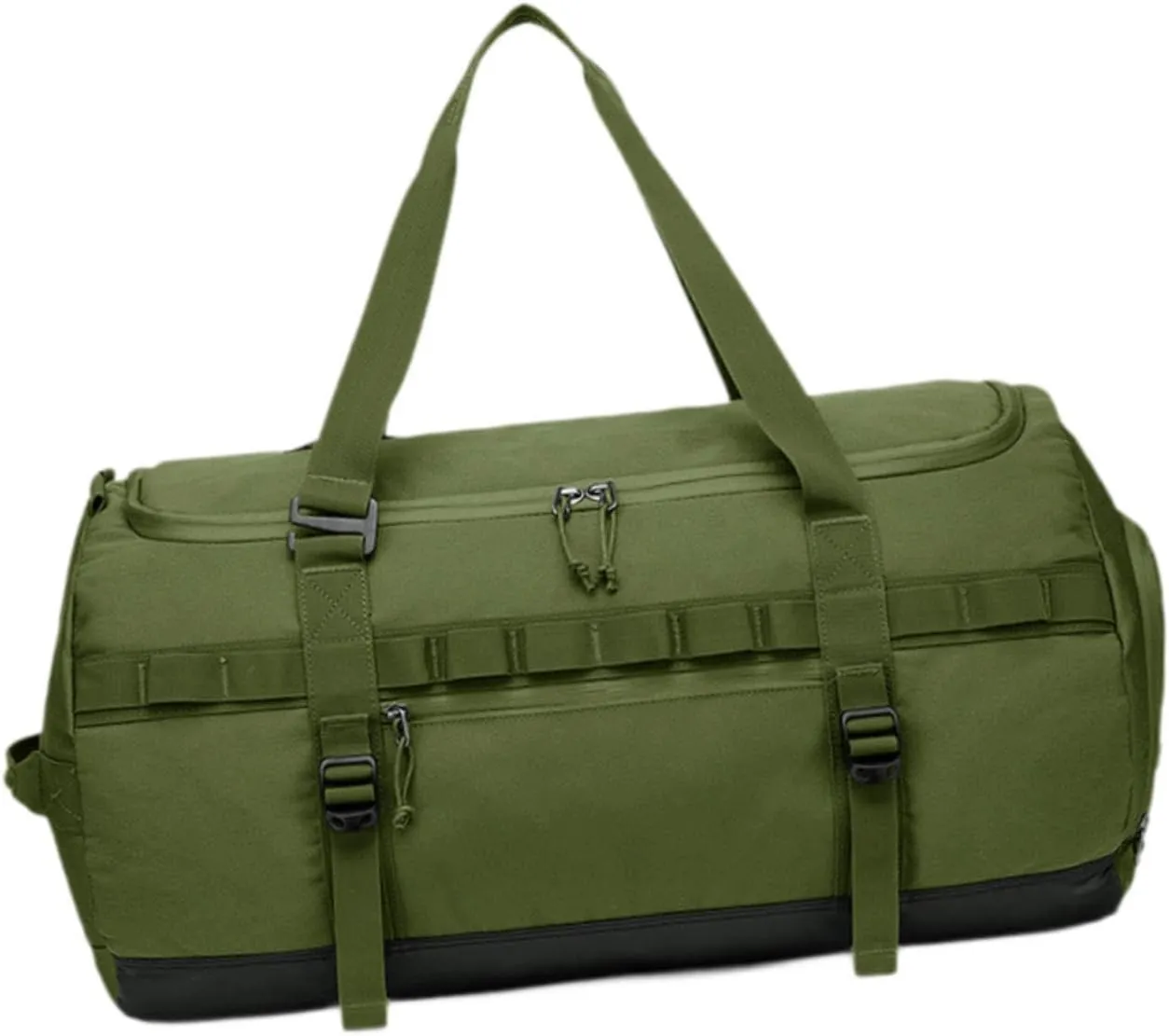 Duffle Bag Sports Backpack 60L Abrasion-Resistant with Shoes Compartment Bag Rucksack for Overnight Hiking Men Women, Green