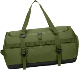 Duffle Bag Sports Backpack 60L Abrasion-Resistant with Shoes Compartment Bag Rucksack for Overnight Hiking Men Women, Green