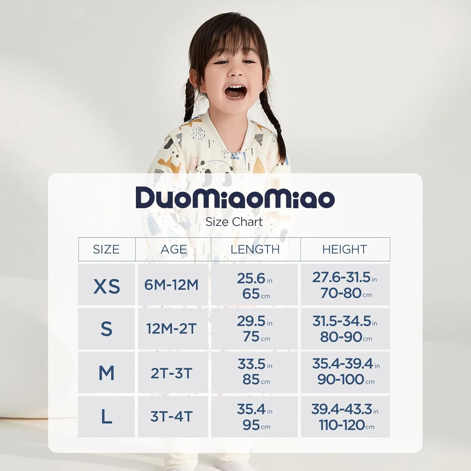 Duomiaomiao Unisex Baby Sleep Sack,3.5 TOG Baby Sleeping Bag,100% Cotton,Winter Cotton Toddler Sleeping Sack with Feet, 2-Way Zipper Sleeping Bag Sack for Early Walkers