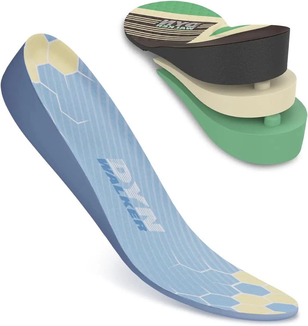 DynWalker Height Increase Insoles Heel Support Breathability Anti-Fatigue Shoe Lift Invisible and Comfortable WH1 3 S