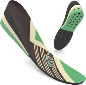 DynWalker Lift Insole Boost Inner Sole 2.95 Inch Heel Pads for Shoes Anti-Slip Flexible Soft Cushioned Heel Massage for Uneven Legs Adjustable Size 2 Layer S Green
