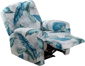 Eco-Ancheng Recliner Slipcovers 4-Pieces Recliner Chair Covers Lazy Boy Chair Covers Stretch Recliner Couch Covers Fitted Non Slip Reclining Slipcovers Furniture Protector for Recliner with Pocket