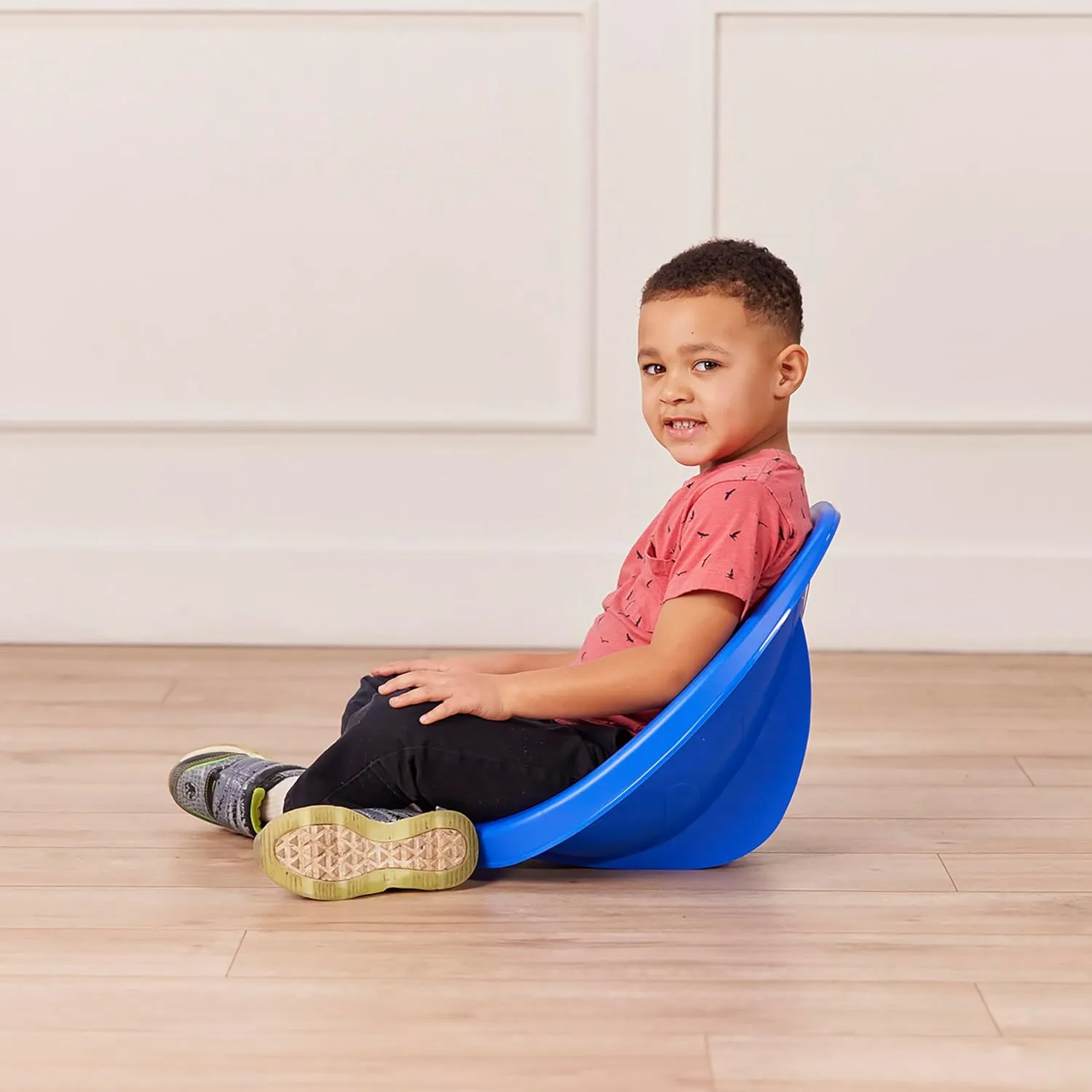 ECR4Kids Leaf Floor Seat, Rocker Chair, Blue, 6-Piece