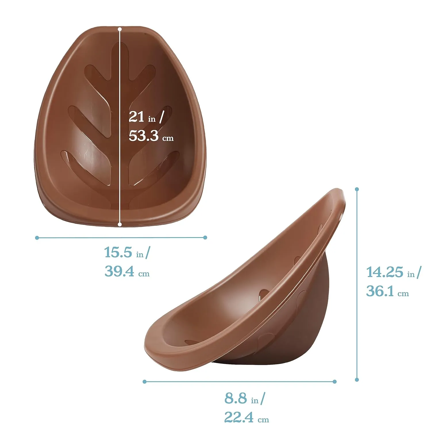 ECR4Kids Leaf Floor Seat, Rocker Chair, Chocolate, 6-Piece