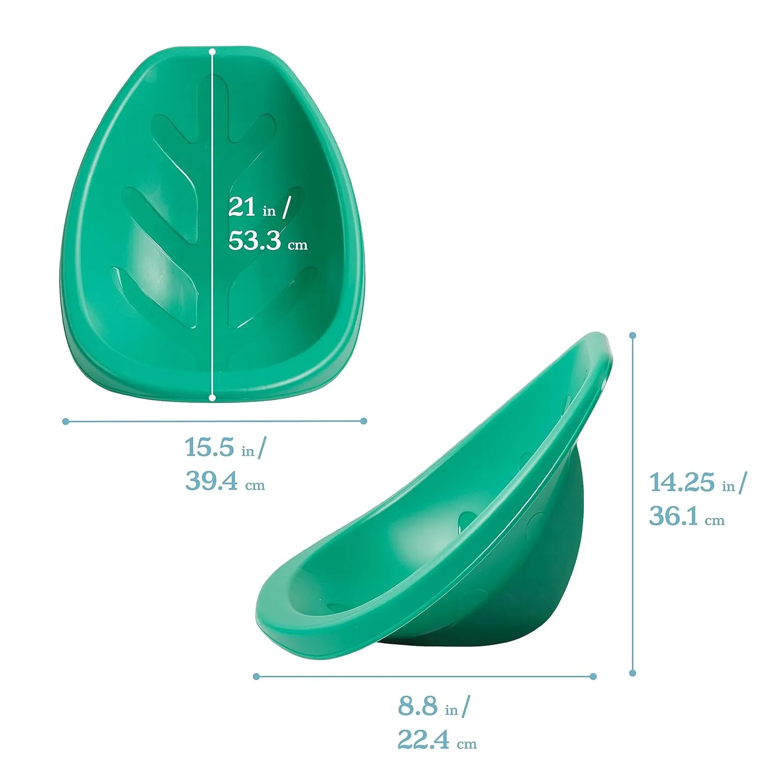 ECR4Kids Leaf Floor Seat, Rocker Chair, Emerald, 6-Piece