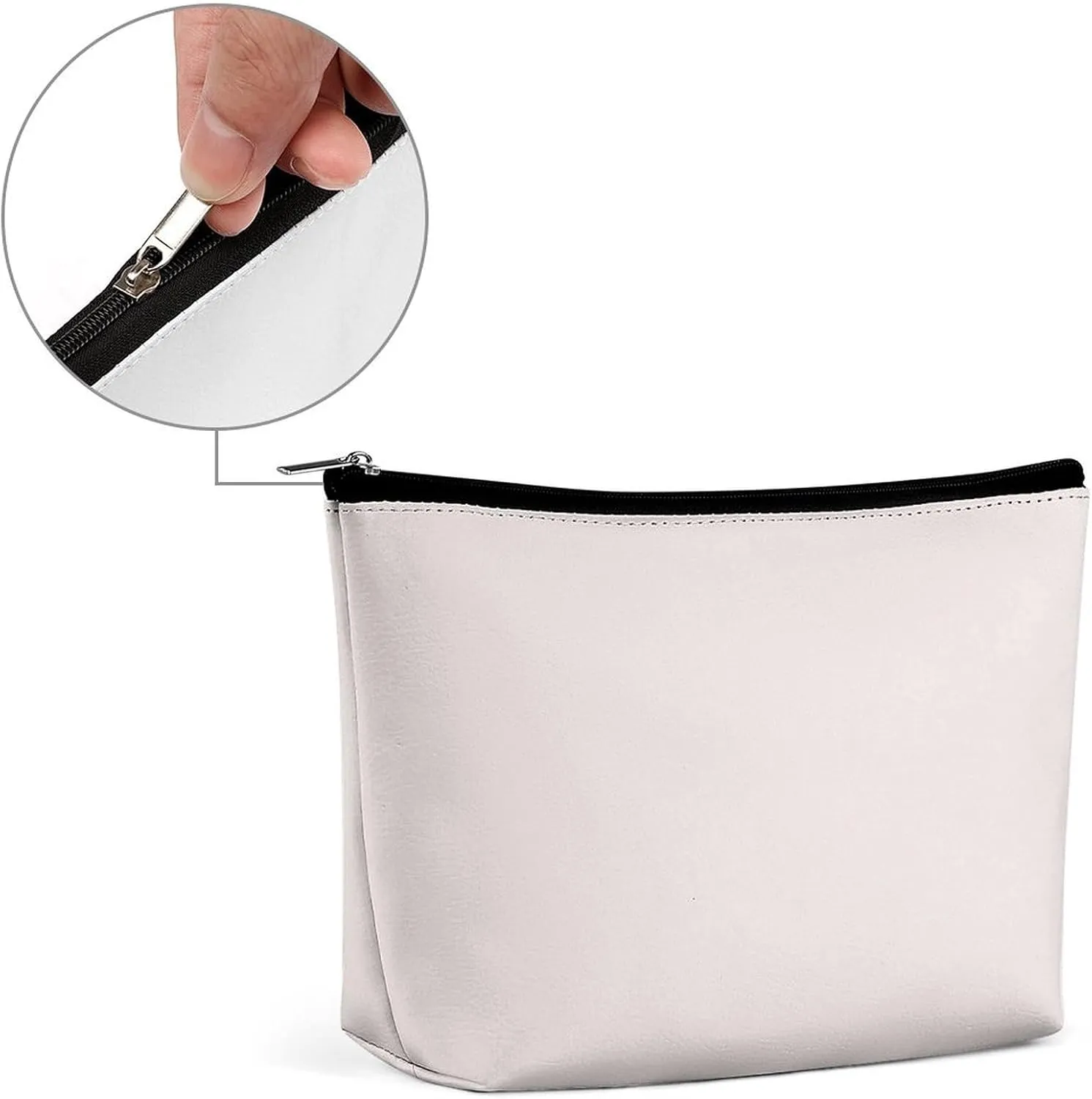 Elegant Makeup Bag, Simple Blush Pale Rose Solid Color Cosmetic Bag Large Capacity Pouch Portable Organizer for Men & Women