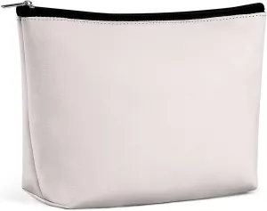 Elegant Makeup Bag, Simple Blush Pale Rose Solid Color Cosmetic Bag Large Capacity Pouch Portable Organizer for Men & Women
