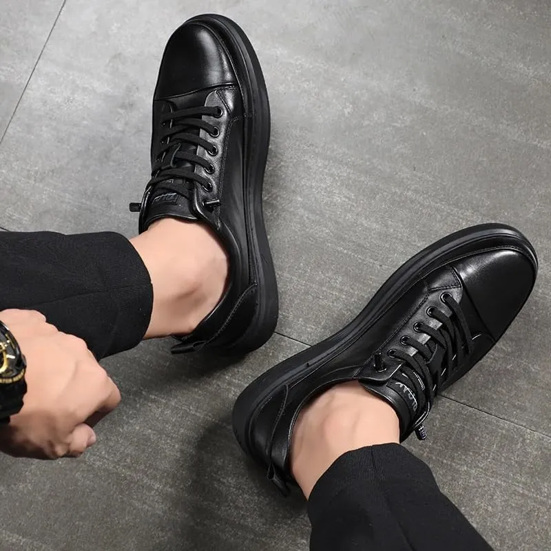 Elegant Men's Derby Shoes in Smooth Leather with Round Toe and Comfortable Cushioned Insole