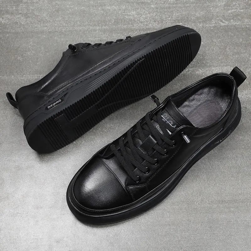 Elegant Men's Derby Shoes in Smooth Leather with Round Toe and Comfortable Cushioned Insole