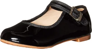 Elephantito girls Mary Jane W/Piping , Patent Black , 11 Little Kid
