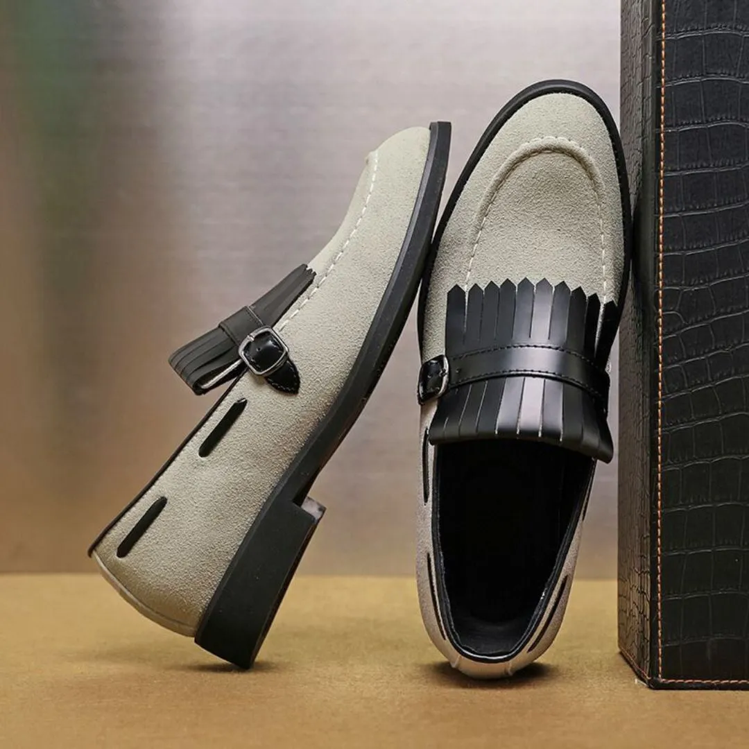 Elias Suede Buckle Loafers