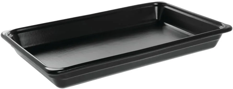 Emile Henry Ceradon® Full Size Black Ceramic Insert Pan - 20 3/4" L x 12 1/2" W x 2 1/2" D