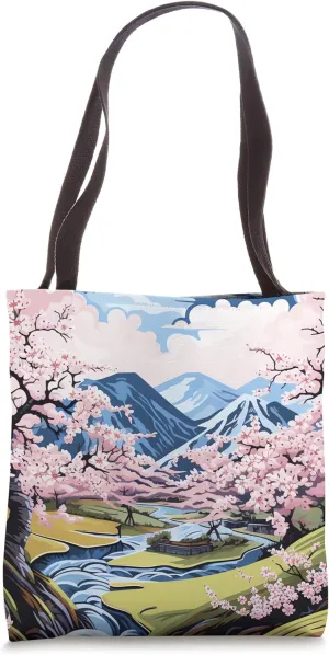 Ephemeral Serenity Japanese Sakura in Light Tote Bag