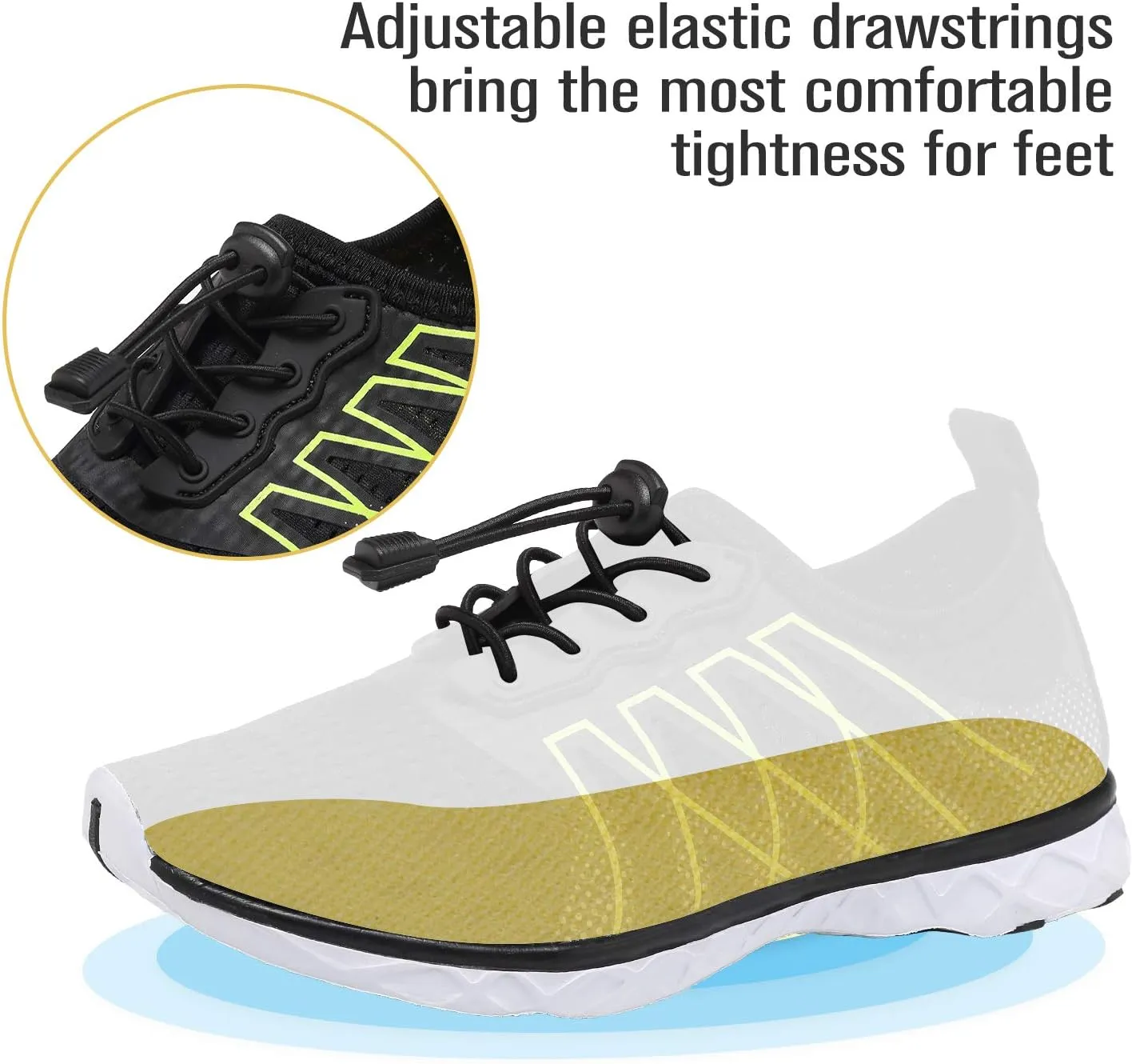 EQUICK Kids Water Shoes Boys & Girls Kids Aqua Shoes Swim Shoes Athletic Sneakers Lightweight Sport Shoes (Toddler/Little Kid/Big Kid)