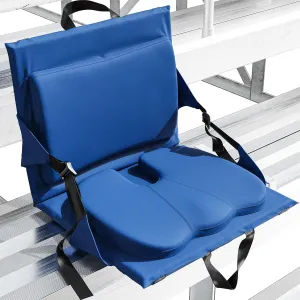 Everlasting Comfort Ergonomic Folding Chair – Memory Foam Stadium Seat Cushion for Adults – Wide, Portable Folding Bleacher Chairs with Back Cushion – Durable Backrest, Easy to Carry