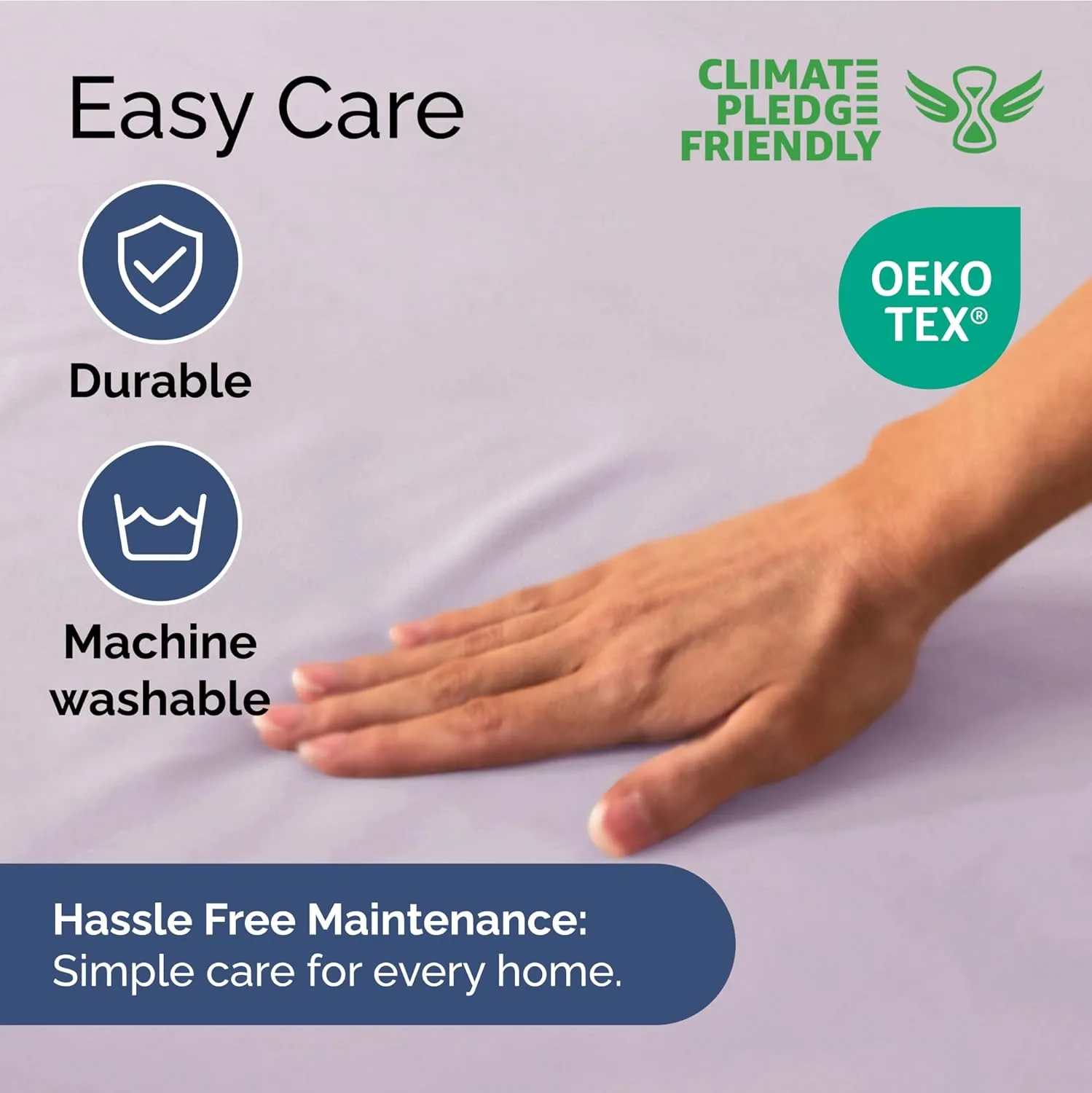 Extra Deep King Fitted Sheet - Hotel Luxury Single Fitted Sheet Only - Easily Fits 18 inch to 24 inch Mattress - Ultra Soft, Wrinkle Free with Extra Deep Pockets - Breathable & Comfy - Light Lavender