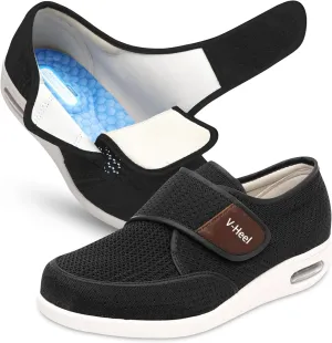 Extra-Wide Adjustable Shoes for Foot Pain, Swelling & Orthopedic Support | Ideal for Diabetics, Edema & Arthritis | Cushioned, Anti-Slip, Memory Foam Insoles for Lasting Comfort | Walk with Ease, Move with Confidence