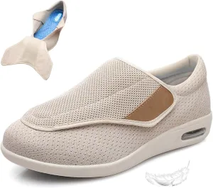 Extra Wide Walking Sneakers, Lightweight Elderly Shoes, with Adjustable Closure, for Diabetic, Edema, Plantar Fasciitis, Arthritis Swollen, Feet Fattening