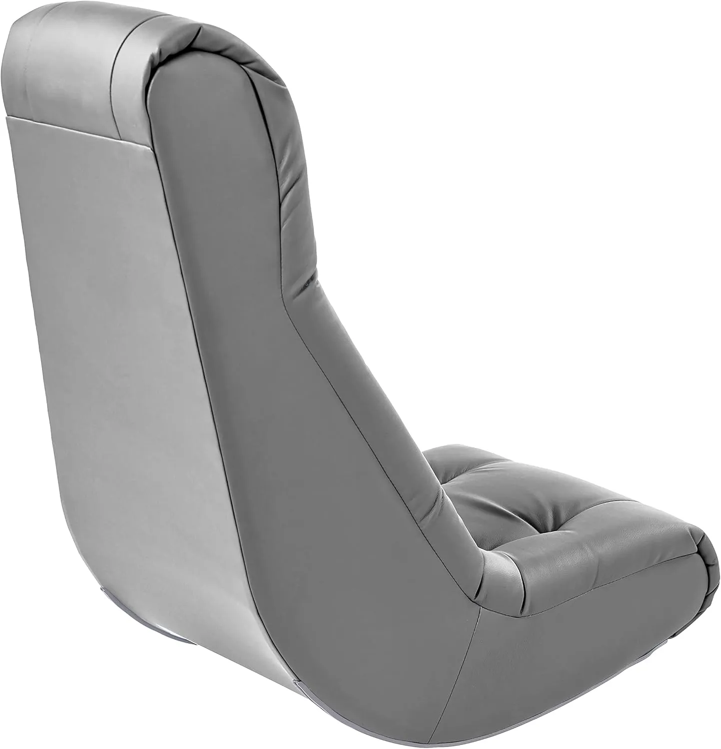 Factory Direct Partners Soft Tufted Floor Rocker - Cushioned Ground Chair for Kids Teens and Adults - Great for Reading, Gaming, Meditating, TV - Coal, 10488-GY
