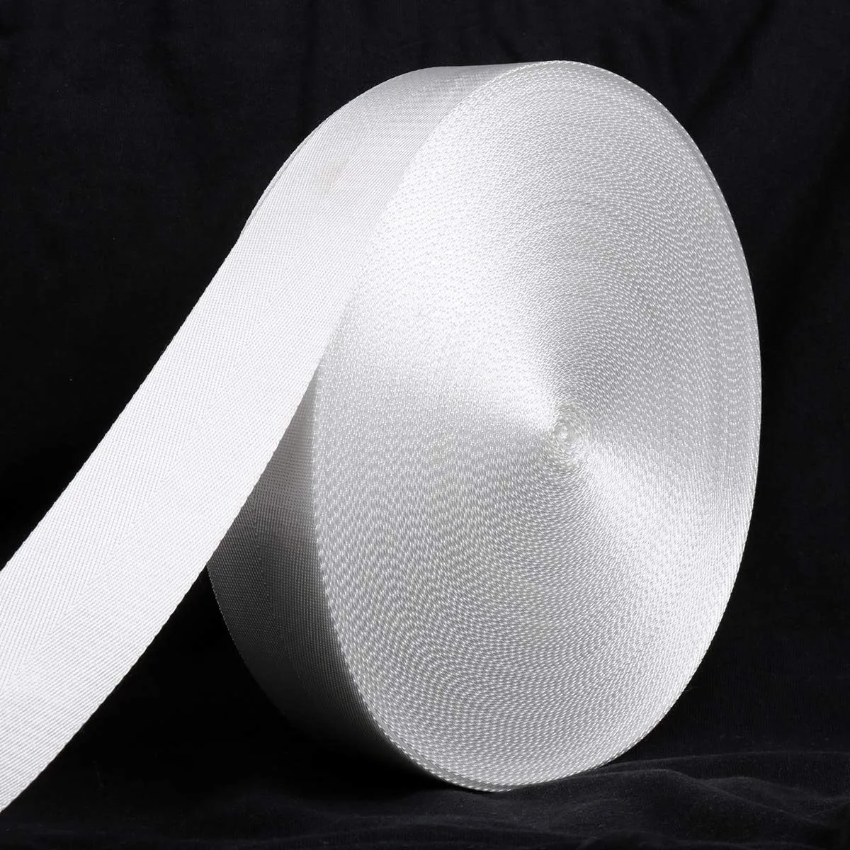 FANDOL Nylon Webbing - Heavy Duty Strapping for Crafting Pet Collars, Shoulder Straps, Slings, Pull Handles - Repairing Furniture, Gardening, Outdoor Gear & More (1 inch x 50 Yards, White)