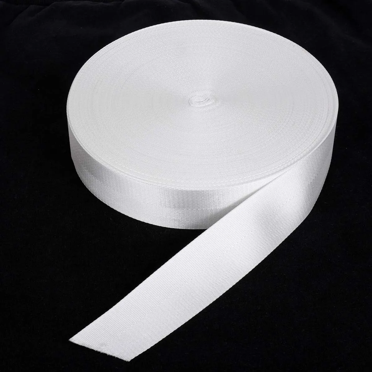 FANDOL Nylon Webbing - Heavy Duty Strapping for Crafting Pet Collars, Shoulder Straps, Slings, Pull Handles - Repairing Furniture, Gardening, Outdoor Gear & More (1 inch x 50 Yards, White)