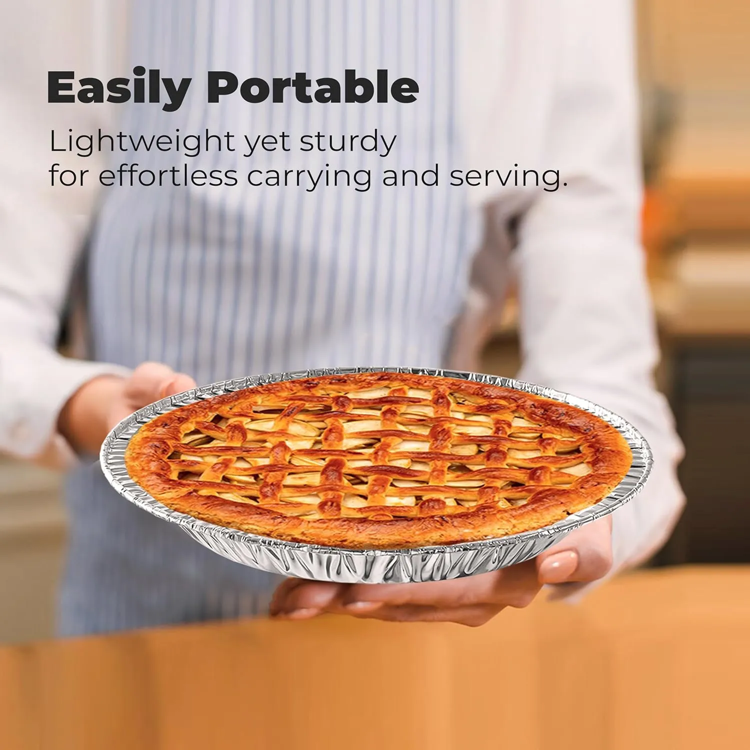Fit Meal Prep 500 Pack 9 inch Pie Pan - Aluminum Foil Pie Plate for Baking, Deep Disposable Pie Pan, Heavy Duty Food Container for Pudding, Desserts, Quiche Pies and Tarts