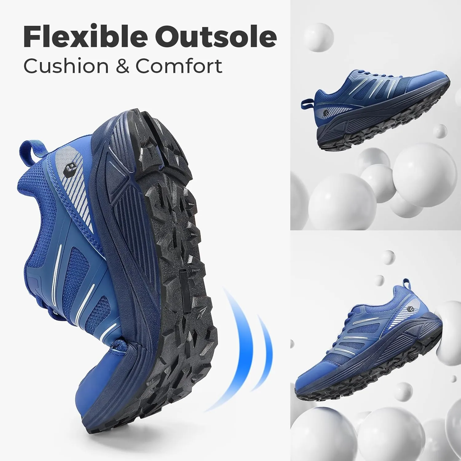 FitVille Extra Wide Sneakers for Men with Wide Toe Box Lightweight Running Shoes for Diabetic Men, Flat Feet, Heel Pain & Plantar Fasciitis Relief