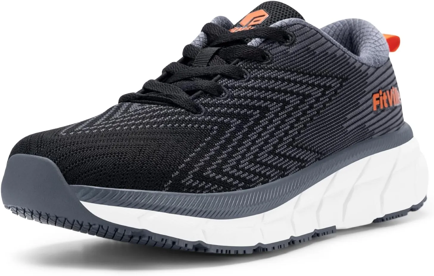 FitVille Wide Walking Shoes for Men Comfortable Lightweight Running Wide Toe Box Shoes for Men Non Slip Cushioned
