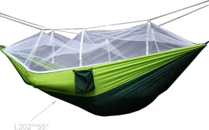 FixtureDisplays® Portable Hammock Jungle Camping with Mosquito Net Outdoor Hanging Sleeping Bed 16117NEW-NPF-SL