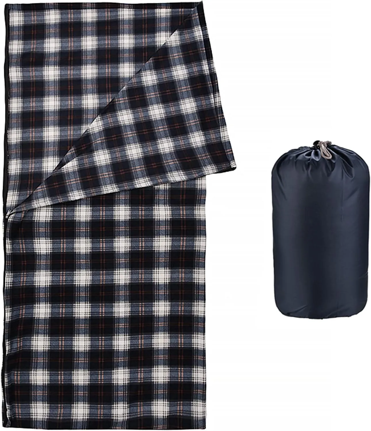 Fleece Sleeping Bag Lined with Travel Sheets Camping Sleeping Bag Ultra Light Zipper Storage Bag Zipper Backpack Travel Blanket Hiking 70.8inch