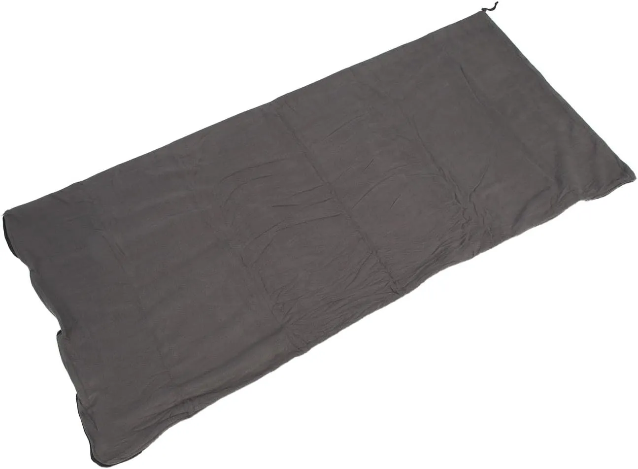 Fleece Sleeping Bag Liner, Camping Folding Fleece Sleeping Bag (Gray)