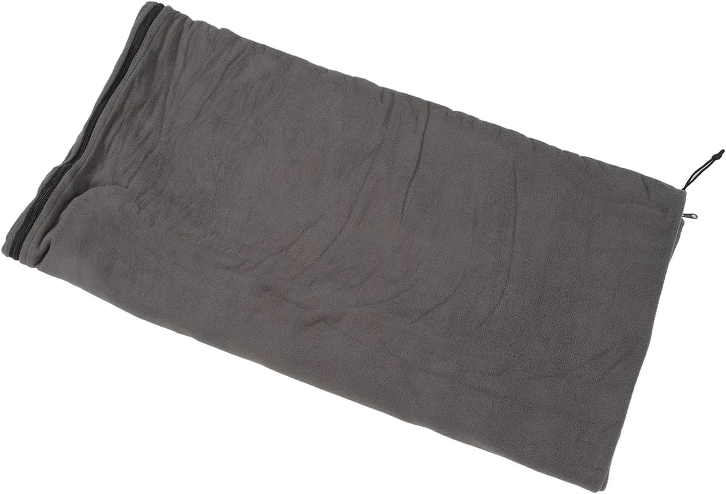 Fleece Sleeping Bag Lining, Foldable Thickened Thickened Zipper Camping Blanket Easy to Clean for Camping