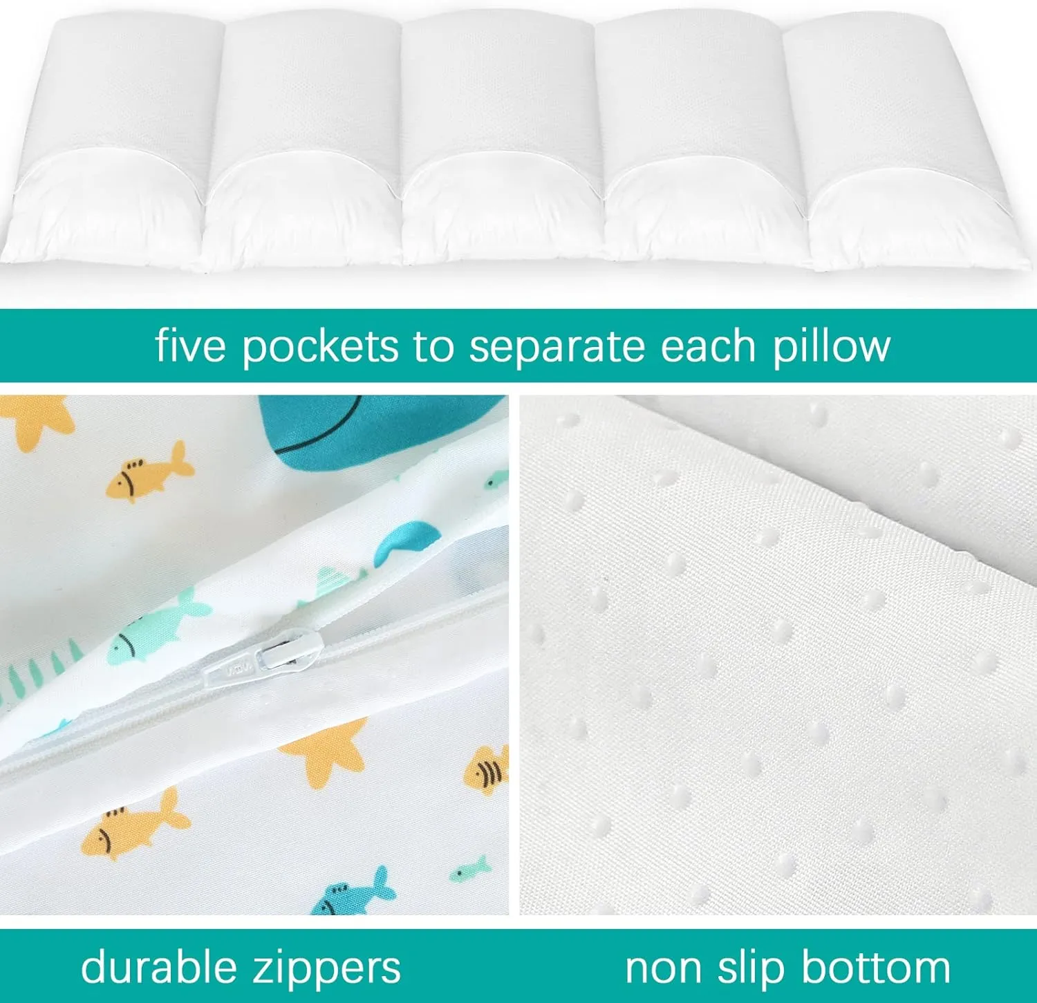 Floor Lounger Cover Non-Slip & Super Soft Floor Sofa Pillow Bed Cover, Great Choice for Kids or Adults Perfect for Slumber Party, Fish Queen (Pillow Not Included)
