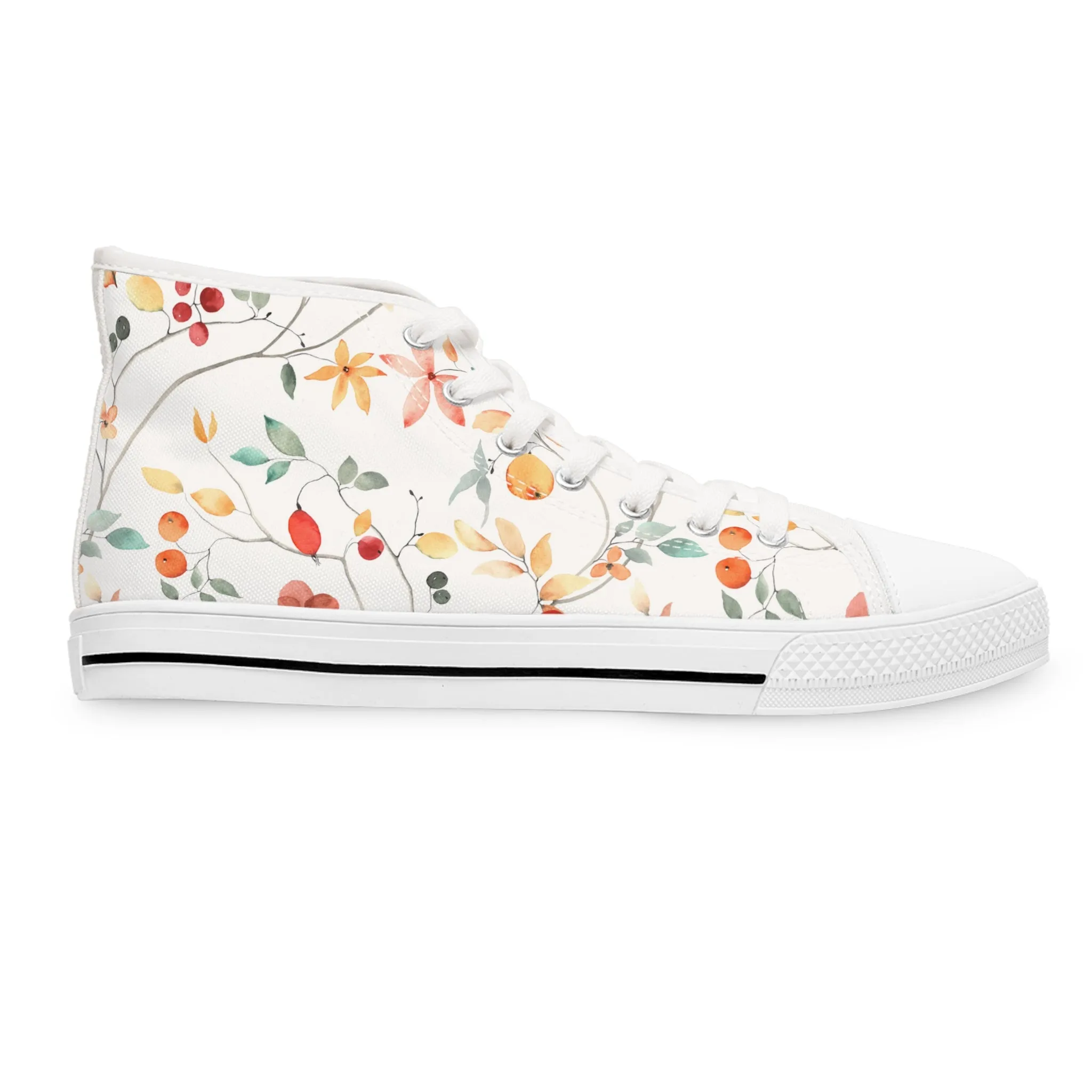 Flowers Women's High Top Sneakers
