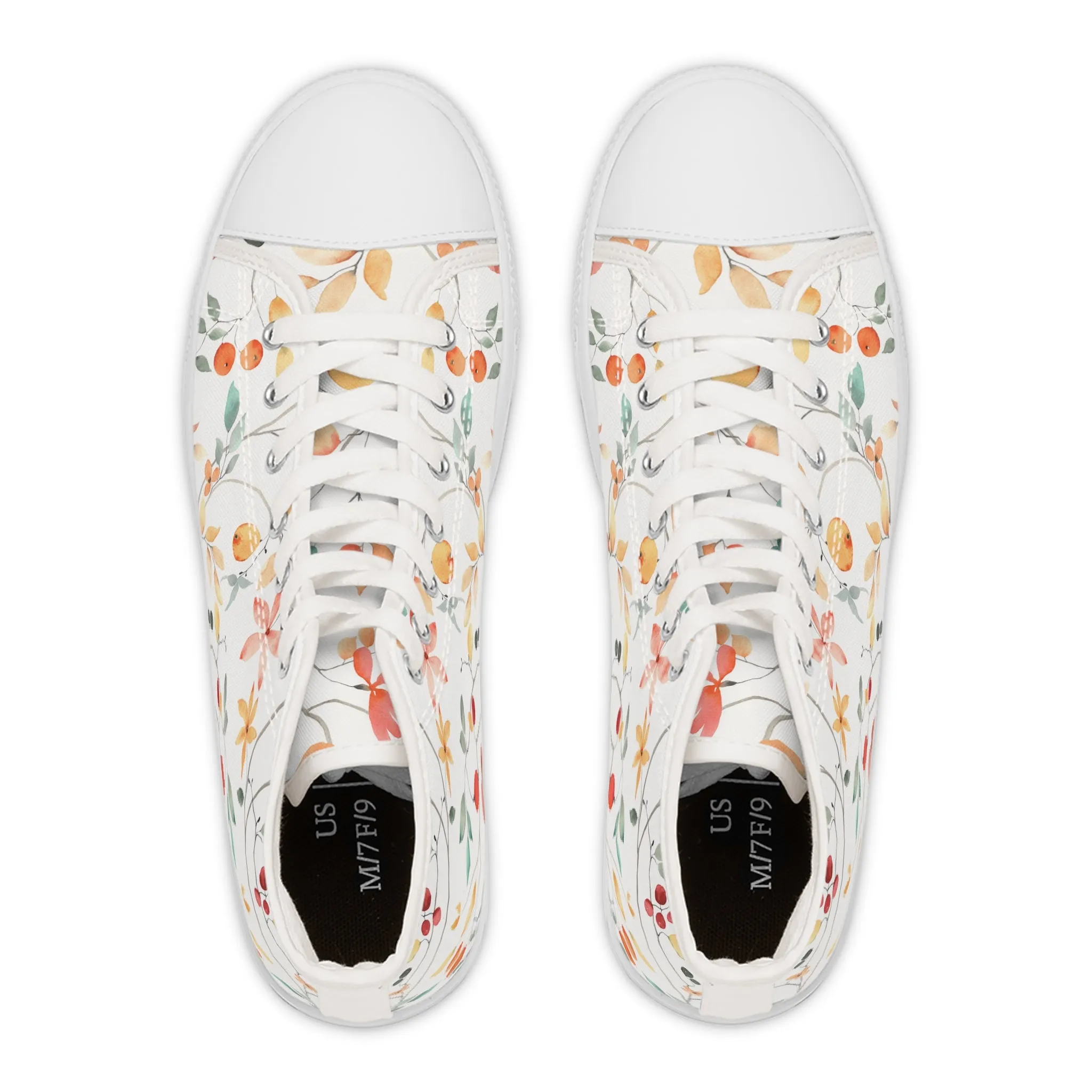 Flowers Women's High Top Sneakers