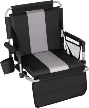 Foldable Stadium Seat Portable Folding Stadium Chairs Padded Bleacher Seat Cushion Bleacher Chair with Armrest and Cup Holder