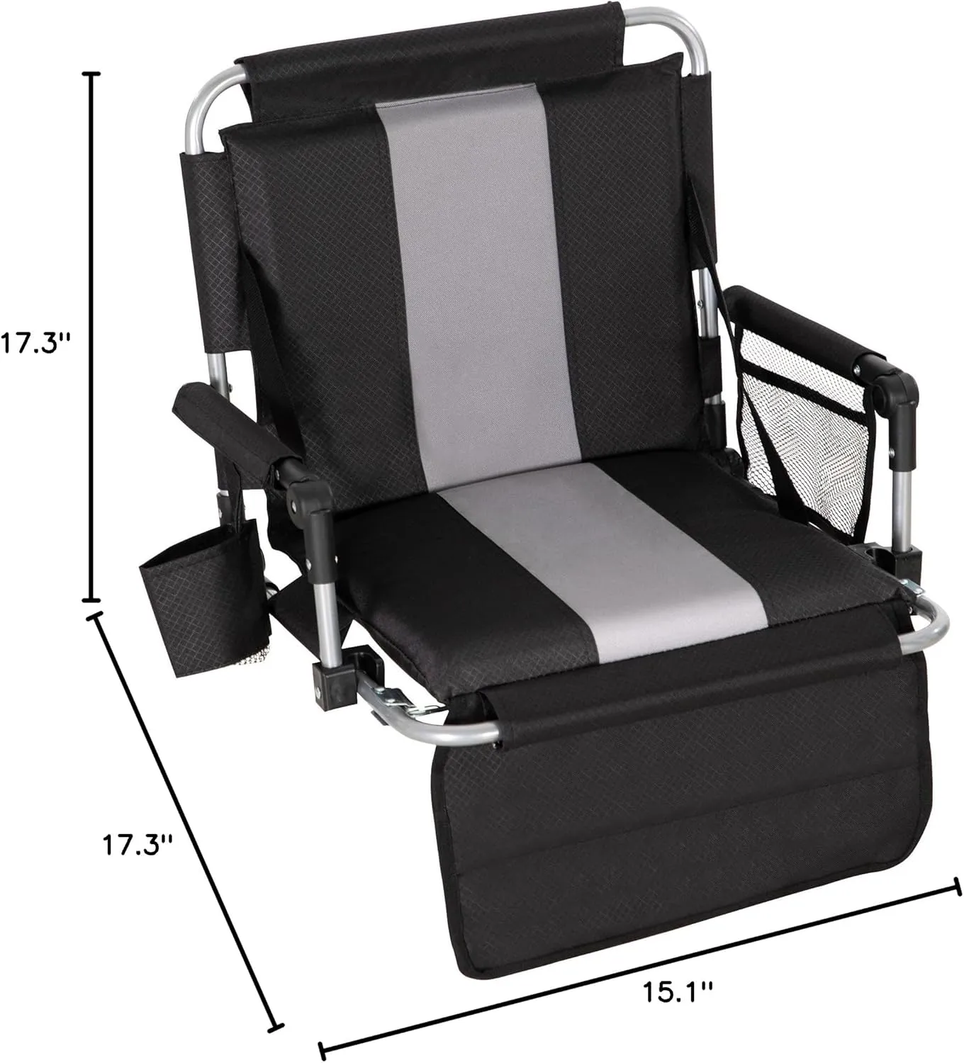 Foldable Stadium Seat Portable Folding Stadium Chairs Padded Bleacher Seat Cushion Bleacher Chair with Armrest and Cup Holder