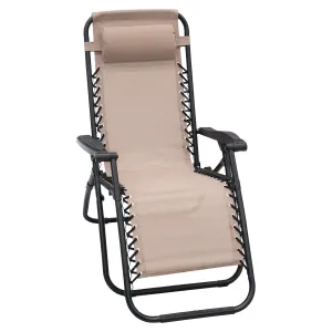 Folding Deck Reclining Camping - Outdoor Beige Lounge Wallaroo Beach Gravity Full-featured range Chair Massive discount Sun Zero