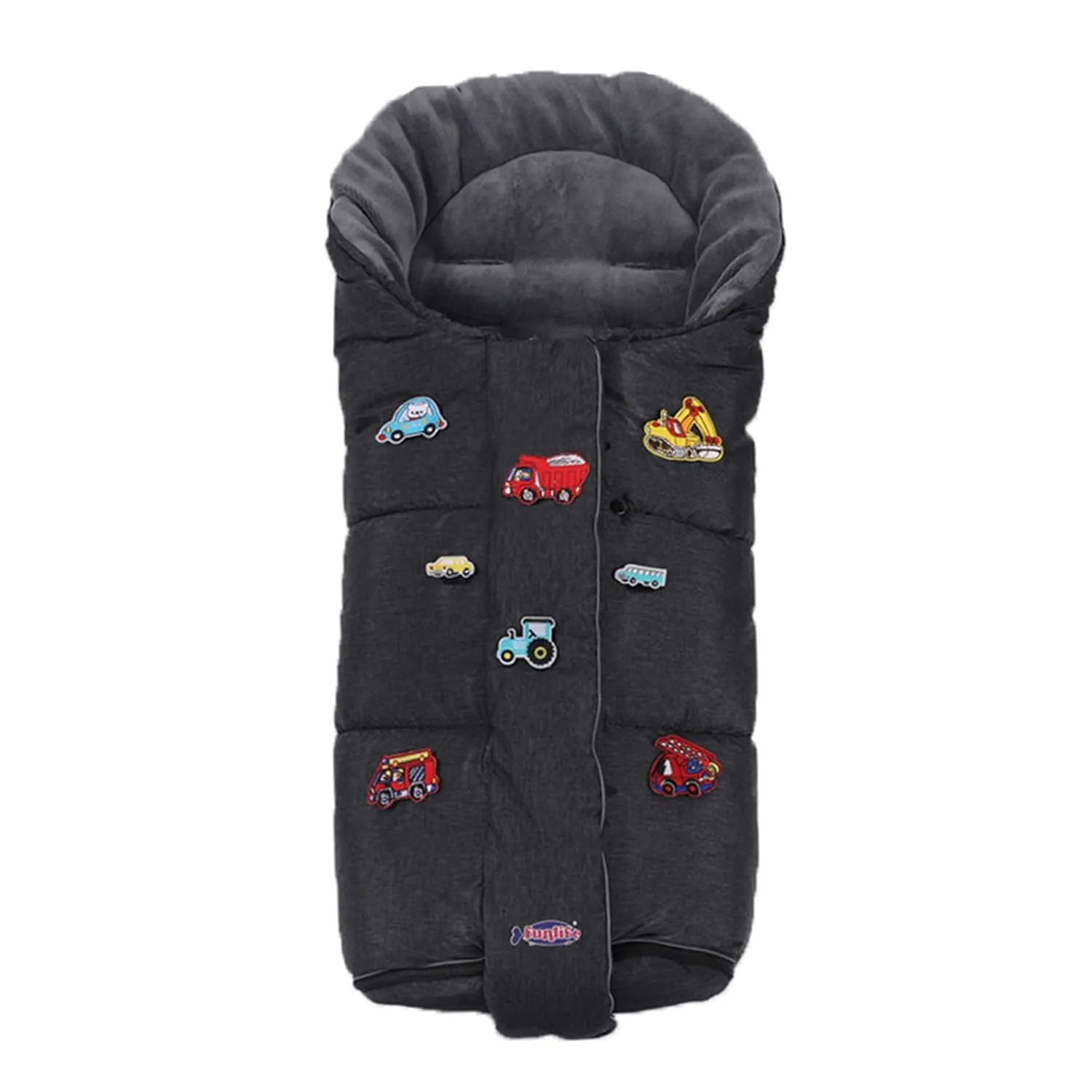 funlife Stroller Universal Bunting Bag,Ultra Soft Coral Fleece,Waterproof Winter Outdoor Stroller Footmuff, Winter Stroller Sleeping Bag Toddler M6-36
